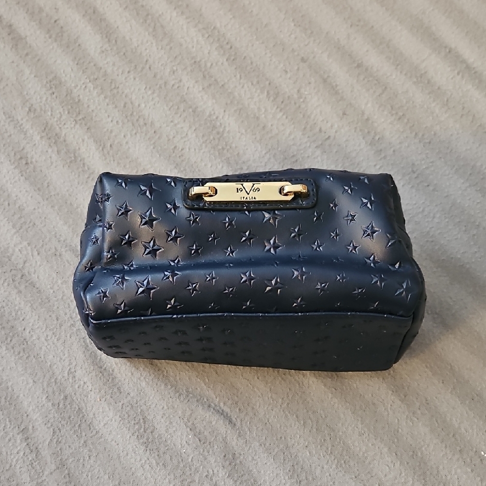 Versace Star-Patterned Navy Cosmetic Bag